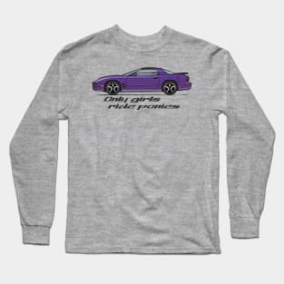 Only Girls Ride Ponies - purple Long Sleeve T-Shirt